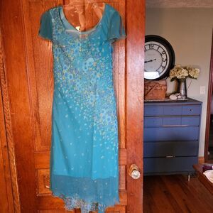 Ivy Women’s 8 Y2K Floral Chiffon Flowy Slip Dress – Fairycore Vintage